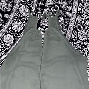 Green tank top blouse